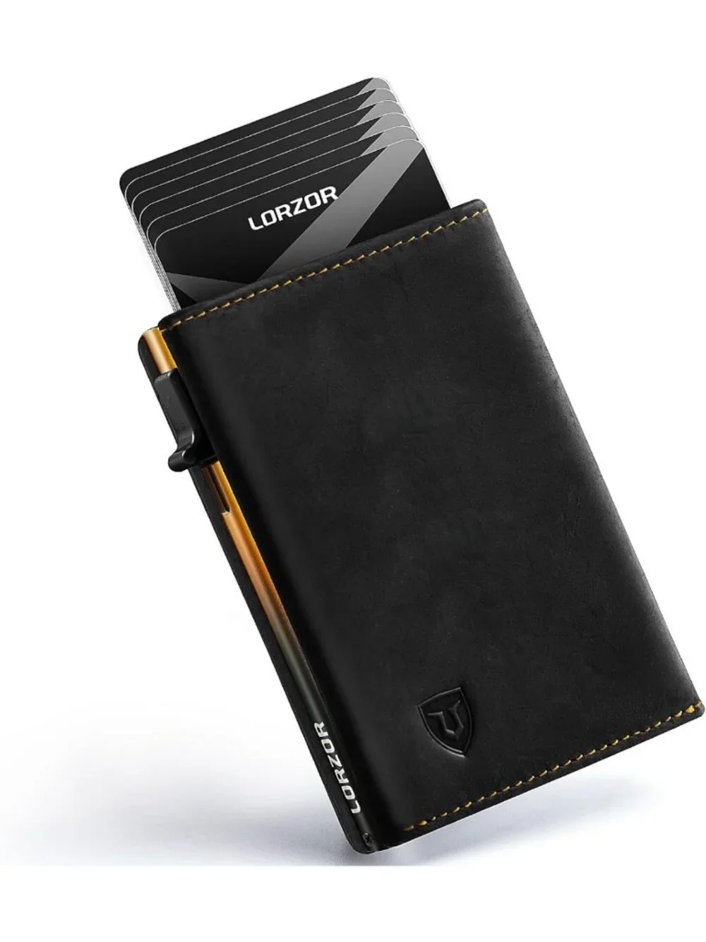 Sleek Minimalist Leather Wallet for Men, RFID Blocking, Slim Trifold Design